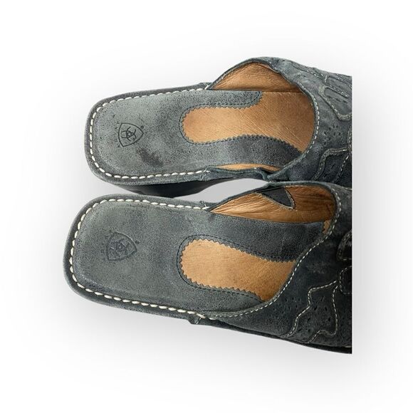 ARIAT Women’s Soft Leather Floral Slide Sandals Size 9.5 - Picture 4 of 7